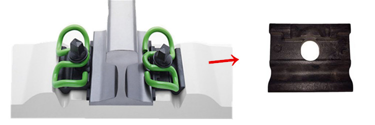 SKL clip rail fastening system includes SKL type rail insulator + SKL rail clips + rail screw spikes SKL clip rail fastening system includes SKL type rail insulator + SKL rail clips + rail screw spikes
