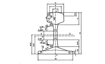 60E1 Rail Properties and DWG